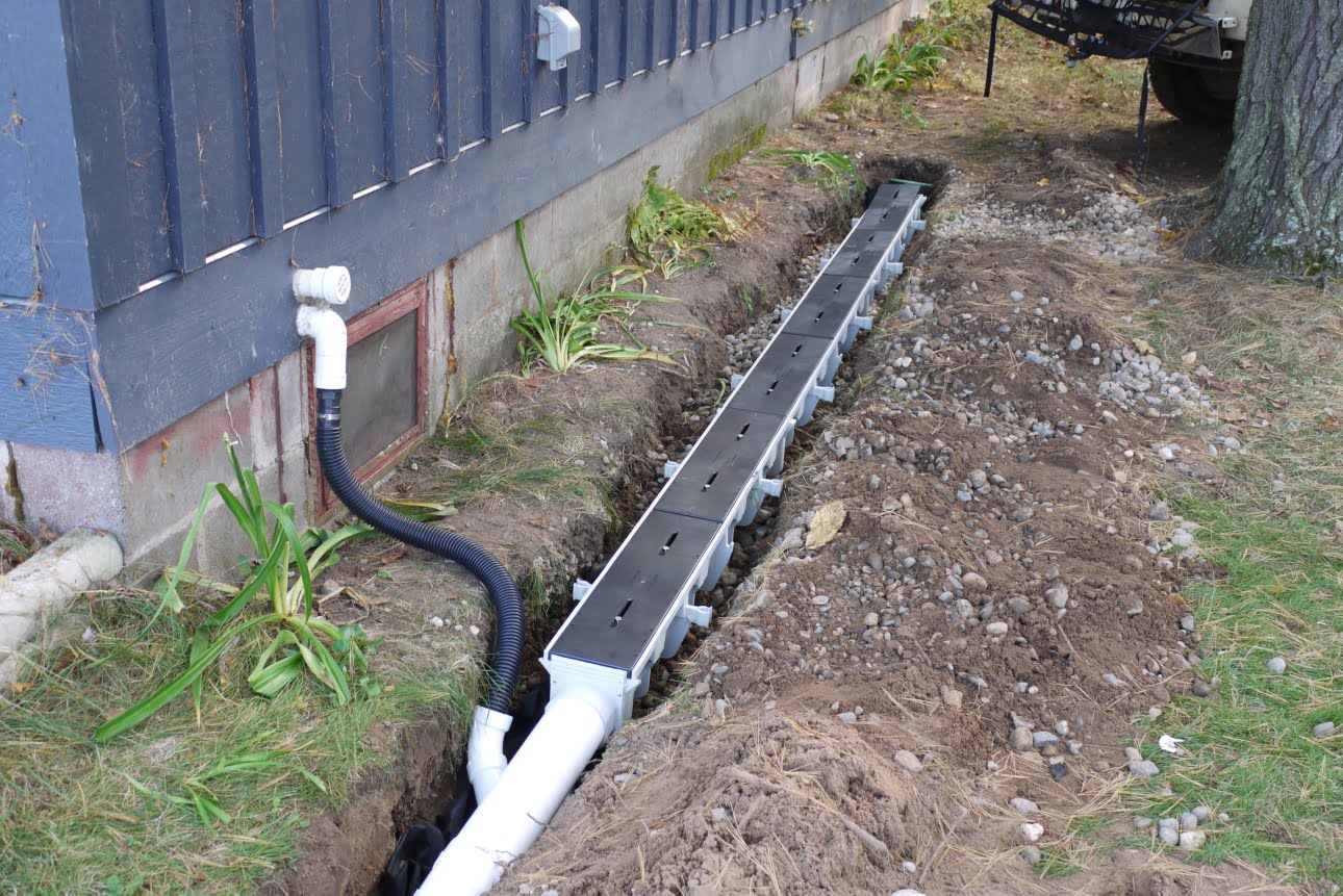 channel surface drain assembly to use as inground gutter